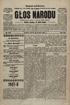 Głos Narodu : dziennik polityczny, założony w r. 1893 przez Józefa Rogosza (wydanie poranne). 1907, nr 593