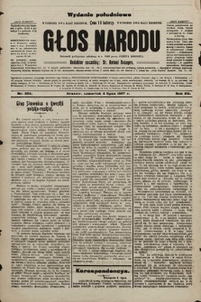 Głos Narodu : dziennik polityczny, założony w r. 1893 przez Józefa Rogosza (wydanie poranne). 1907, nr 294