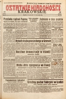 Ostatnie Wiadomości Krakowskie. 1932, nr 317