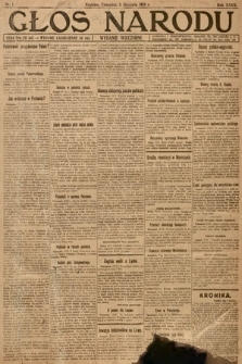 Głos Narodu (wydanie wieczorne). 1919, nr 1