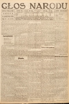 Głos Narodu (wydanie poranne). 1919, nr 87