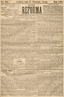 Nowa Reforma. 1884, nr 214