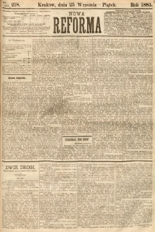 Nowa Reforma. 1885, nr 218