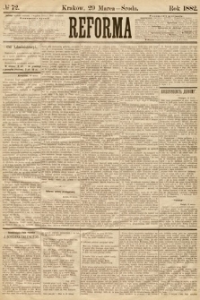 Reforma. 1882, nr 72