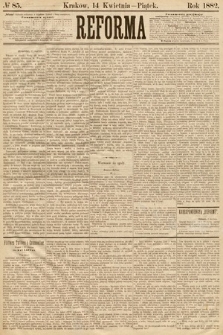 Reforma. 1882, nr 85