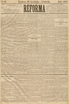 Reforma. 1882, nr 87