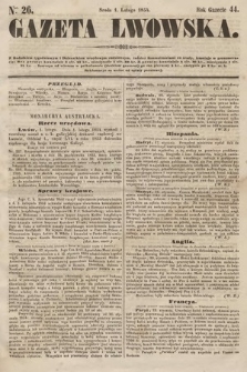 Gazeta Lwowska. 1854, nr 26