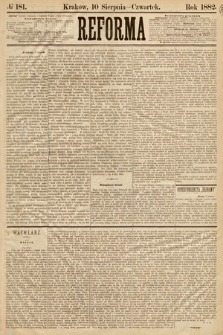 Reforma. 1882, nr 181