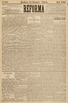 Reforma. 1882, nr 187