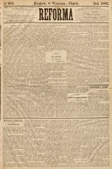 Reforma. 1882, nr 205