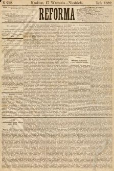 Reforma. 1882, nr 212