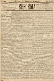 Reforma. 1882, nr 218