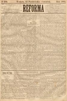 Reforma. 1882, nr 233