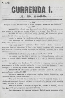 Currenda. 1865, kurenda 1