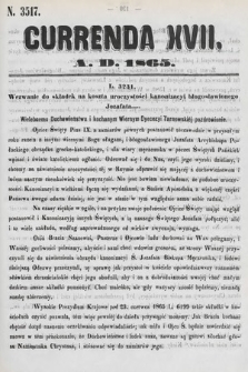 Currenda. 1865, kurenda 17