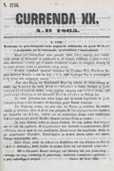 Currenda. 1865, kurenda 20