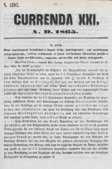 Currenda. 1865, kurenda 21