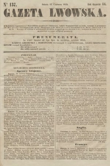 Gazeta Lwowska. 1854, nr 137