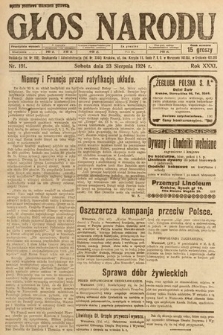 Głos Narodu. 1924, nr 191