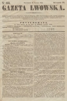 Gazeta Lwowska. 1854, nr 144