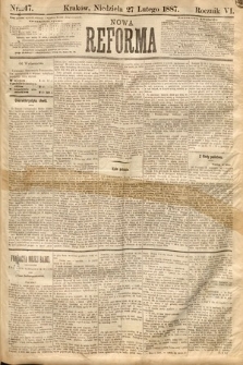 Nowa Reforma. 1887, nr 47