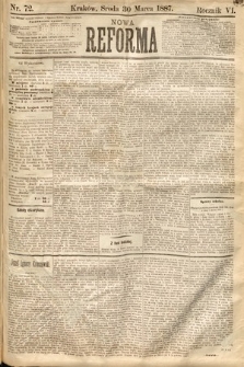 Nowa Reforma. 1887, nr 72