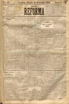 Nowa Reforma. 1887, nr 92