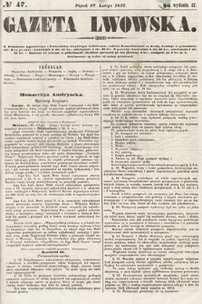 Gazeta Lwowska. 1857, nr 47