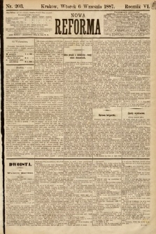 Nowa Reforma. 1887, nr 203