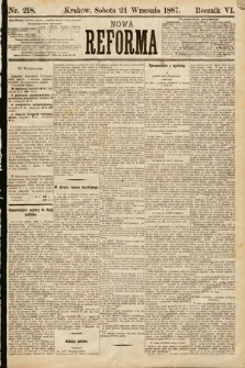 Nowa Reforma. 1887, nr 218