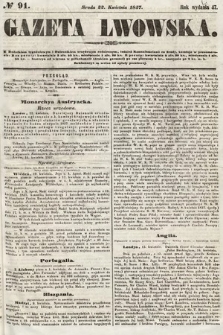 Gazeta Lwowska. 1857, nr 91