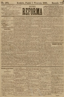 Nowa Reforma. 1888, nr 205