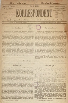 Korrespondent Handlowo-Przemysłowo-Rolniczy. 1875, nr 1