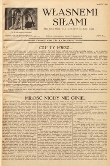 Własnemi Siłami : miesięcznik dla kobiety katolickiej. 1936, nr 3