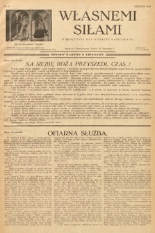 Własnemi Siłami : miesięcznik dla kobiety katolickiej. 1936, nr 8