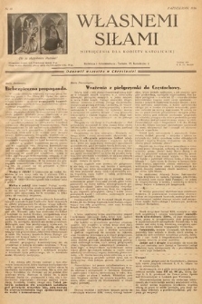 Własnemi Siłami : miesięcznik dla kobiety katolickiej. 1936, nr 10