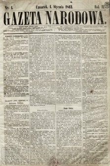 Gazeta Narodowa. 1863, nr 1