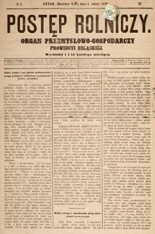 Postęp Rolniczy : organ przemysłowo-gospodarczy prowincyi szlaskiej. 1878, nr 3