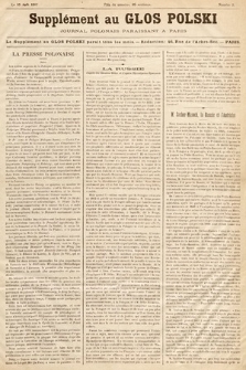 Supplément au „Głos Polski”, Journal Polonais Paraissant à Paris. 1887, nr 2