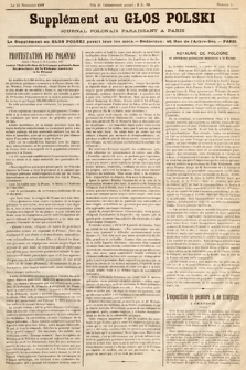 Supplément au „Głos Polski”, Journal Polonais Paraissant à Paris. 1887, nr 5