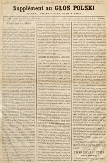 Supplément au „Głos Polski”, Journal Polonais Paraissant à Paris. 1888, nr 7