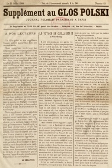 Supplément au „Głos Polski”, Journal Polonais Paraissant à Paris. 1888, nr 13