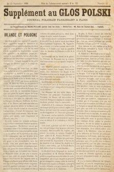 Supplément au „Głos Polski”, Journal Polonais Paraissant à Paris. 1888, nr 15