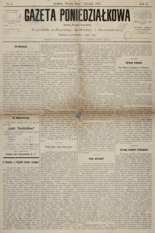 Gazeta Poniedziałkowa : tygodnik polityczny, społeczny i ekonomiczny. 1896, nr 1