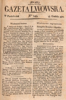 Gazeta Lwowska. 1820, nr 144