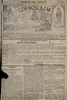 Górnoślązak : pismo dla ludu katolickiego. 1888, nr 1