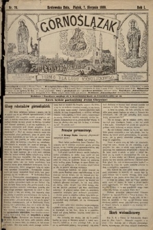 Górnoślązak : pismo dla ludu katolickiego. 1888, nr 70