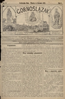 Górnoślązak : pismo dla ludu katolickiego. 1888, nr 71
