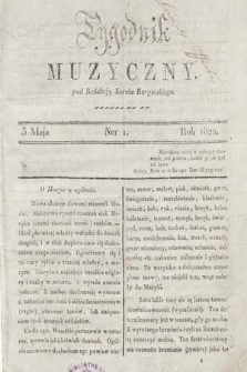 Tygodnik Muzyczny. 1820, nr 1