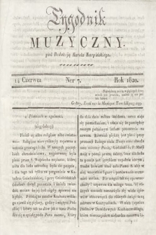 Tygodnik Muzyczny. 1820, nr 7